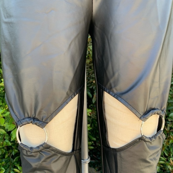 Guess Cut-Out Pants Women's Pleather Large Black - Picture 2 of 10